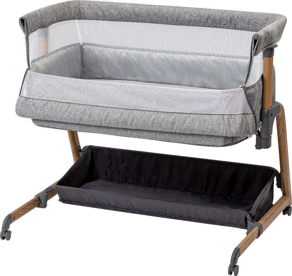 Кроватка для ребенка приставная Bliss Серый FreeON 0