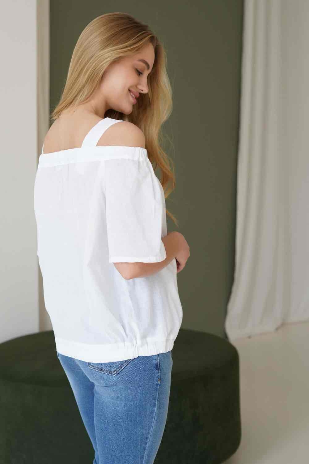 Блуза (рубашка) для беременных, будущих мам Белая 0