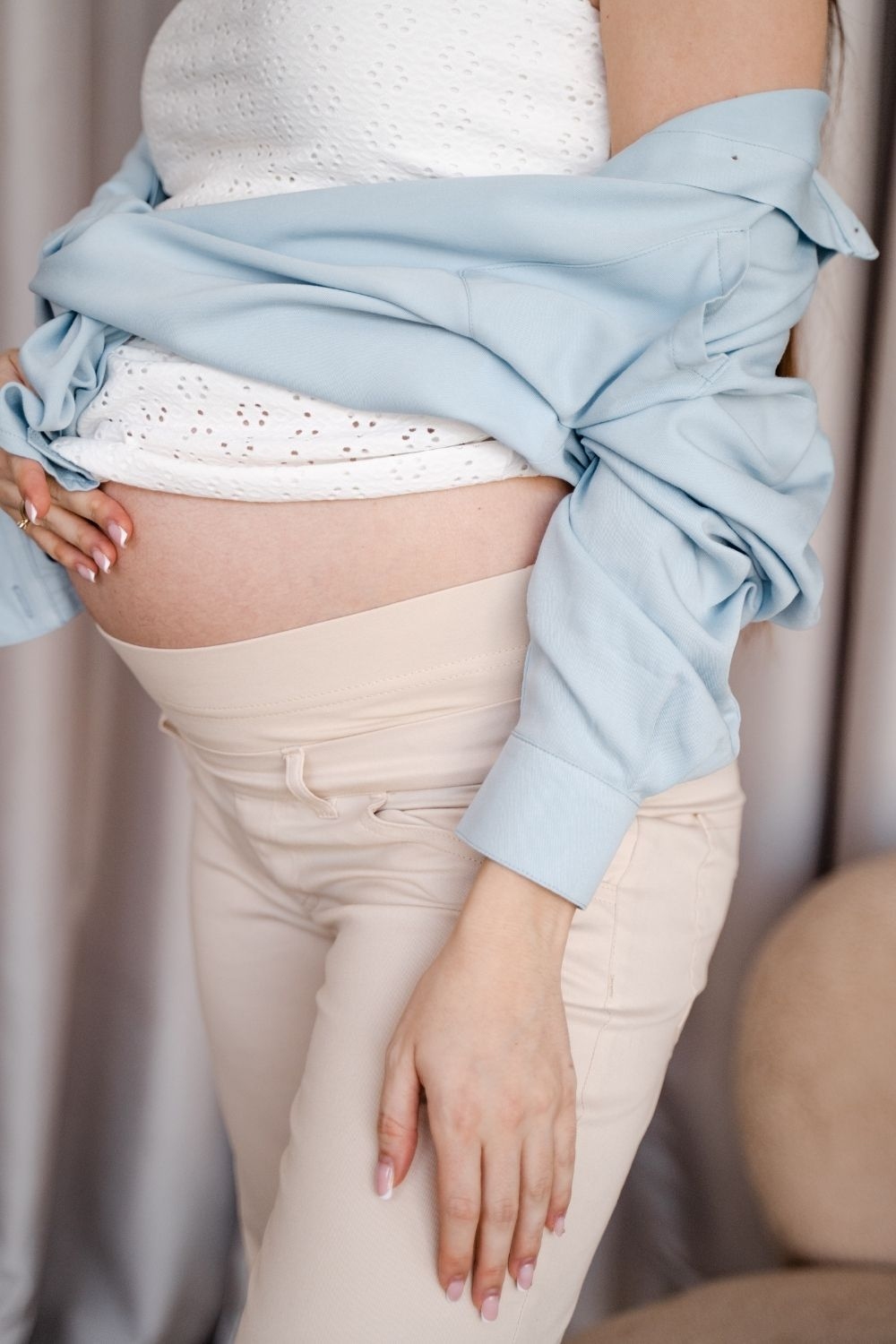 Штани для вагітних, майбутніх мам Кремові 0
