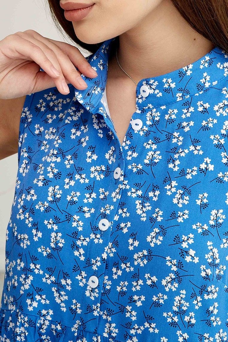 Літня сукня для вагітних у квітку Sofia Синій 0