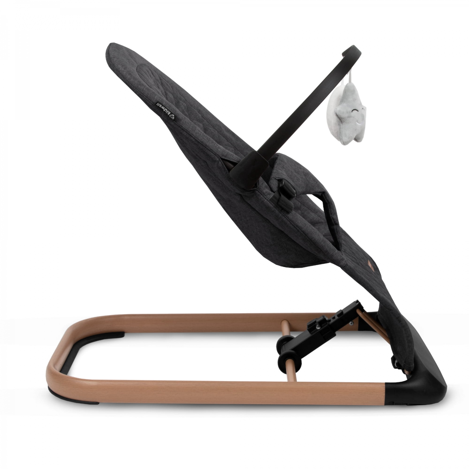 Крісло-гойдалка LARO Black/Wooden Kidwell 0