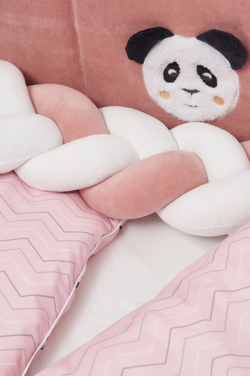Постельный комплект 7 эл Twins Panda розовый 0