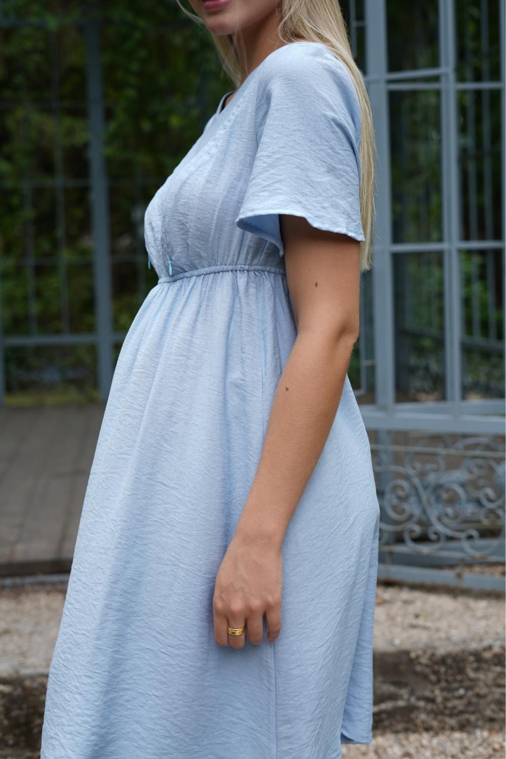 Сукня для вагітних та годучих мам Блакитна 0
