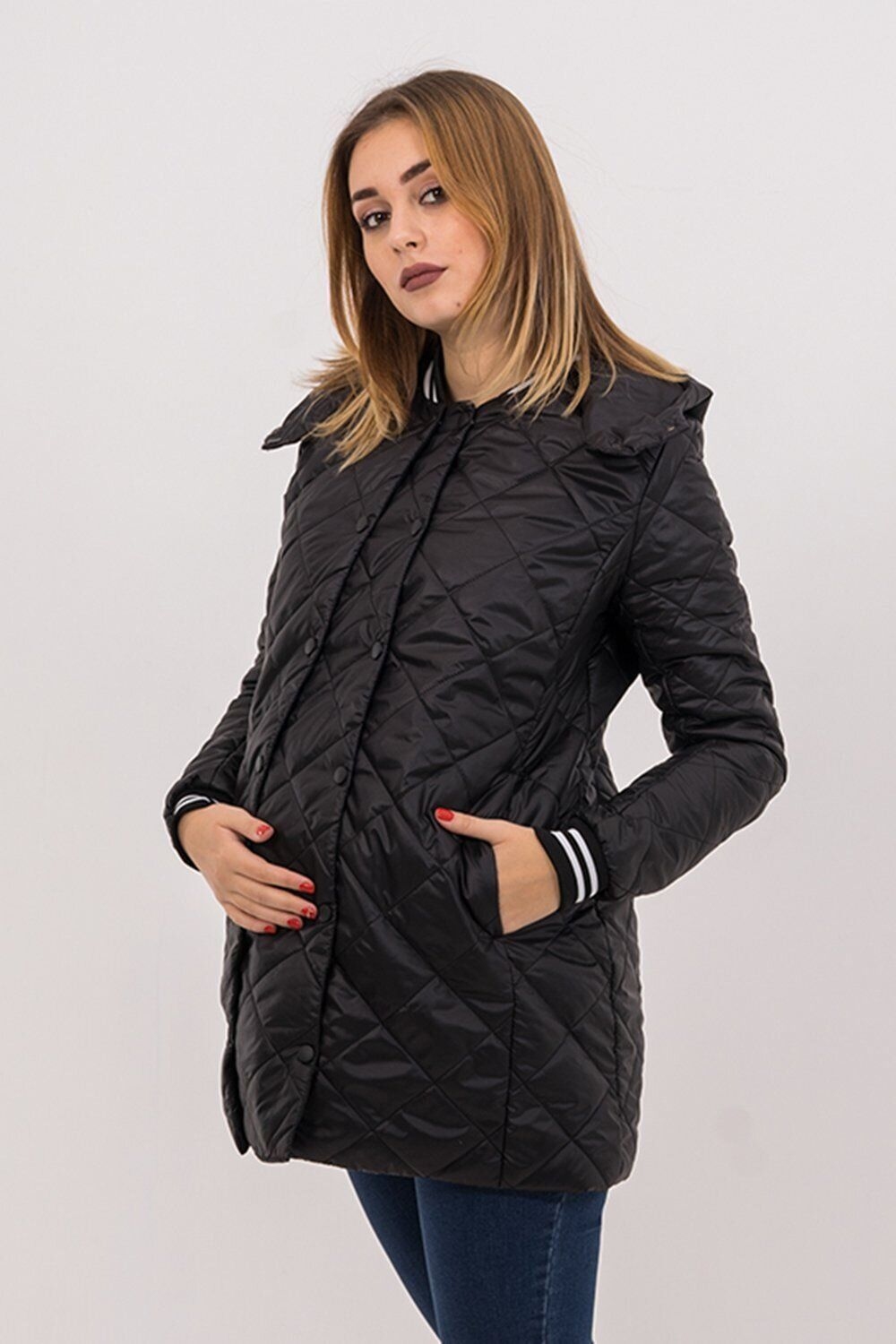 Куртка для вагітних, майбутніх мам Чорна 0