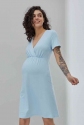 Ночная рубашка для беременных и кормящих ALISA LIGHT голубая 2