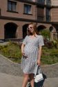 Сарафан для вагітних і годуючих Porto Білий з чорним Lullababe 3