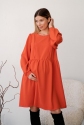 Платье для беременных, будущих мам Оранжевое 4
