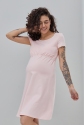 Нічна сорочка для вагітних і годуючих MARGARET світло-рожева 0