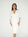 Халат трикотажный для беременных 25318 Молочный Мамин Дом 2