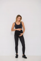 Теплі лосини в рубчик для вагітних Regina - Чорний Lullababe  3