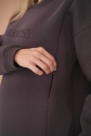 Тепла туніка для вагітних та годуючих Harmony темний тауп Yula Mama 2