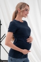 Футболка для беременных и кормящих Margo Синий Yula Mama 3