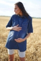 Блуза для вагітних, майбутніх мам Синя варка 5