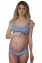 Трусы под живот с кружевом для беременных Голубые 0