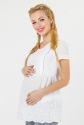 Блуза для беременных, будущих мам Белая 2