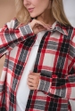 Тепла сорочка для вагітних та годуючих Neide - Червоний з чорний Yula mama 4