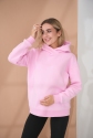 Теплий худі з вишивкою на грудях Angel Рожевий Yula Mama 2