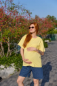 Хлопковая футболка для беременных и кормящих Ankara Желтый Lullababe 2