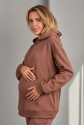 Худи для беременных и кормящих Mira Коричневый Yula Mama 3