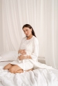 Халат для беременных, будущих мам Кремовый Халат 0