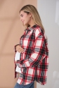 Тепла сорочка для вагітних та годуючих Neide - Червоний з чорний Yula mama 2