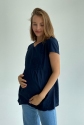 Блуза для вагітних, майбутніх мам Темно-синя 5