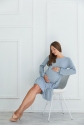 Сукня для вагітних і годуючих Budapest блакитний Lullababe 3