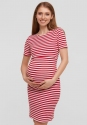 Літня сукня для вагітних і годуючих (міні) Barcelona Червоний з білим 3