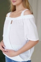 Блуза (рубашка) для беременных, будущих мам Белая 4