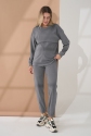 Теплий домашній костюм для вагітних та годуючих Litta Сірий Yula Mama 9