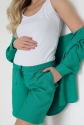 Лляний костюм для вагітних Зелений 0