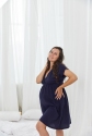 Нічна сорочка для вагітних і годуючих Nicole Темно-синій 2