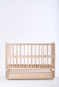 Дитяче ліжечко на маятнику з шухлядою Натуральний ТМ Кузя “Ангеліна” 2