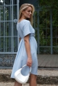 Платье для беременных и кормящих мам Голубое 4