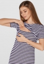 Платье мини для беременных и кормящих Barcelona Синий в белую полоску Lullababe 0