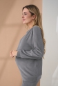 Теплий домашній костюм для вагітних та годуючих Litta Сірий Yula Mama 8