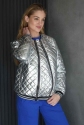 Куртка (бомбер) для вагітних, майбутніх мам Срібляста 2