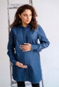 Блуза (рубашка) для беременных, будущих мам Синяя 2