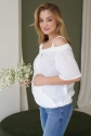 Блуза (рубашка) для беременных, будущих мам Белая 3