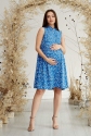 Летнее платье для беременных в цветок Sofia Синий 4