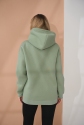 Теплий худі для вагітних та годуючих з вишивкою на грудях Angel оливковий Yula Mama 3