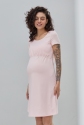 Нічна сорочка для вагітних і годуючих MARGARET світло-рожева 2