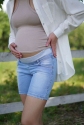 Джинсовые шорты для беременных Голубые 2