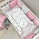 Кокон Baby Design Stars серо-розовый 1