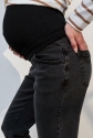 Джинсы для беременных и кормящих Ivonne Essential Fit Черно-серый Yula Mama 0
