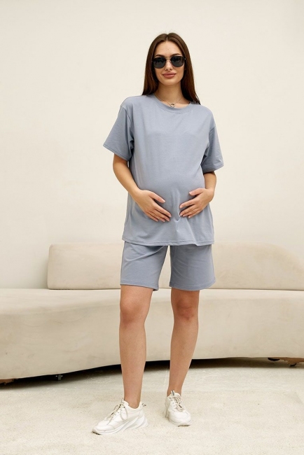 Трикотажні шорти для вагітних Pekin Сірий