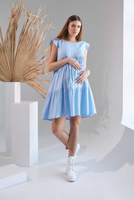 Платье для беременных и кормящих 2155 1508 Голубой Dianora