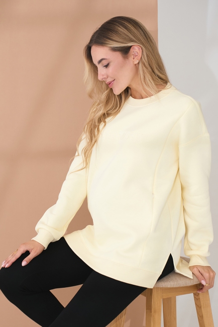 Тепла туніка для вагітних та годуючих Harmony Шампань Yula Mama