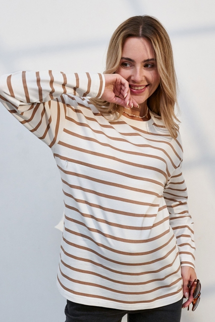 Лонгслів для вагітних та годуючих Nikita Молочний з капучина Yula Mama