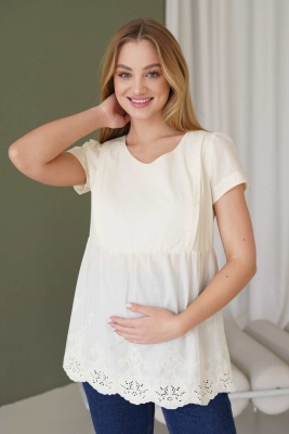 Блуза для вагітних, майбутніх мам Кремова